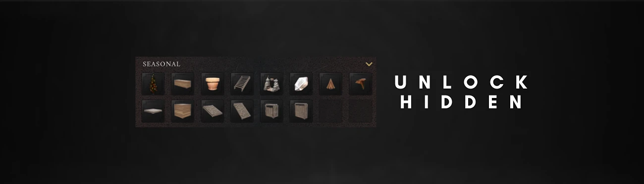 Unlock Hidden Building Pieces mod cover