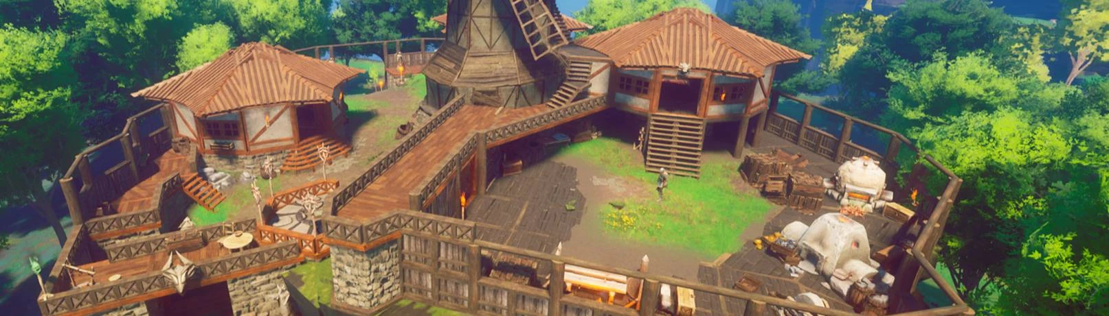 Old WindMill Complete Base Build - Temple Woods mod cover