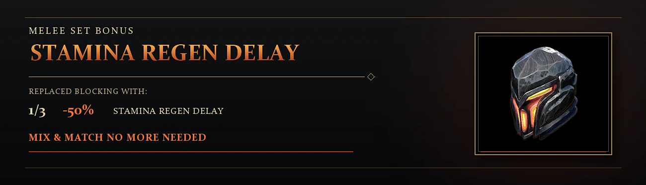 Melee Set Bonus - Reduced Stamina Delay mod cover